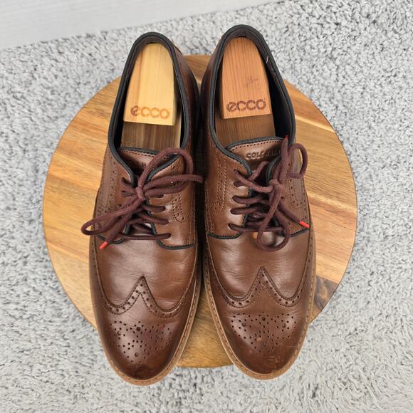 Cole Haan Mens 12M Go-To Wingtip Brown Leather Business Casual Daily Oxford Shoe main image 13